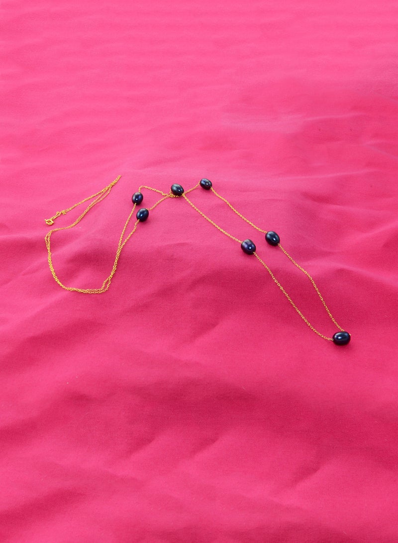 Vera Perla 18 Karat Gold Pearls Opera Necklace - Image 2