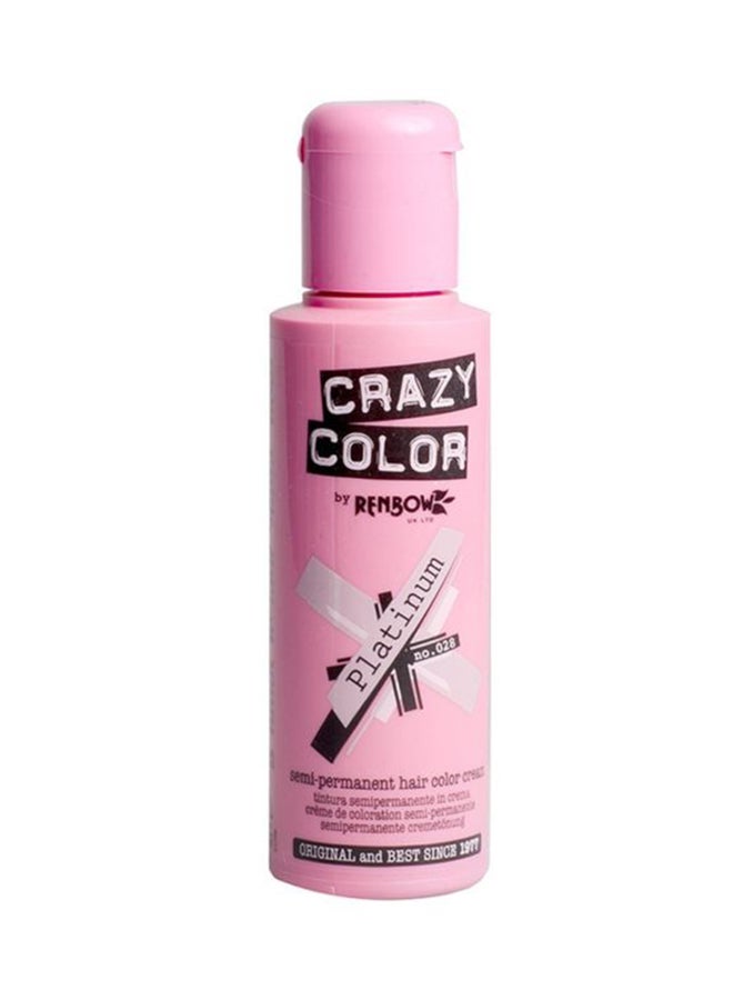 Crazy Color Temporary Hair Color 28 Platinum 100ml 