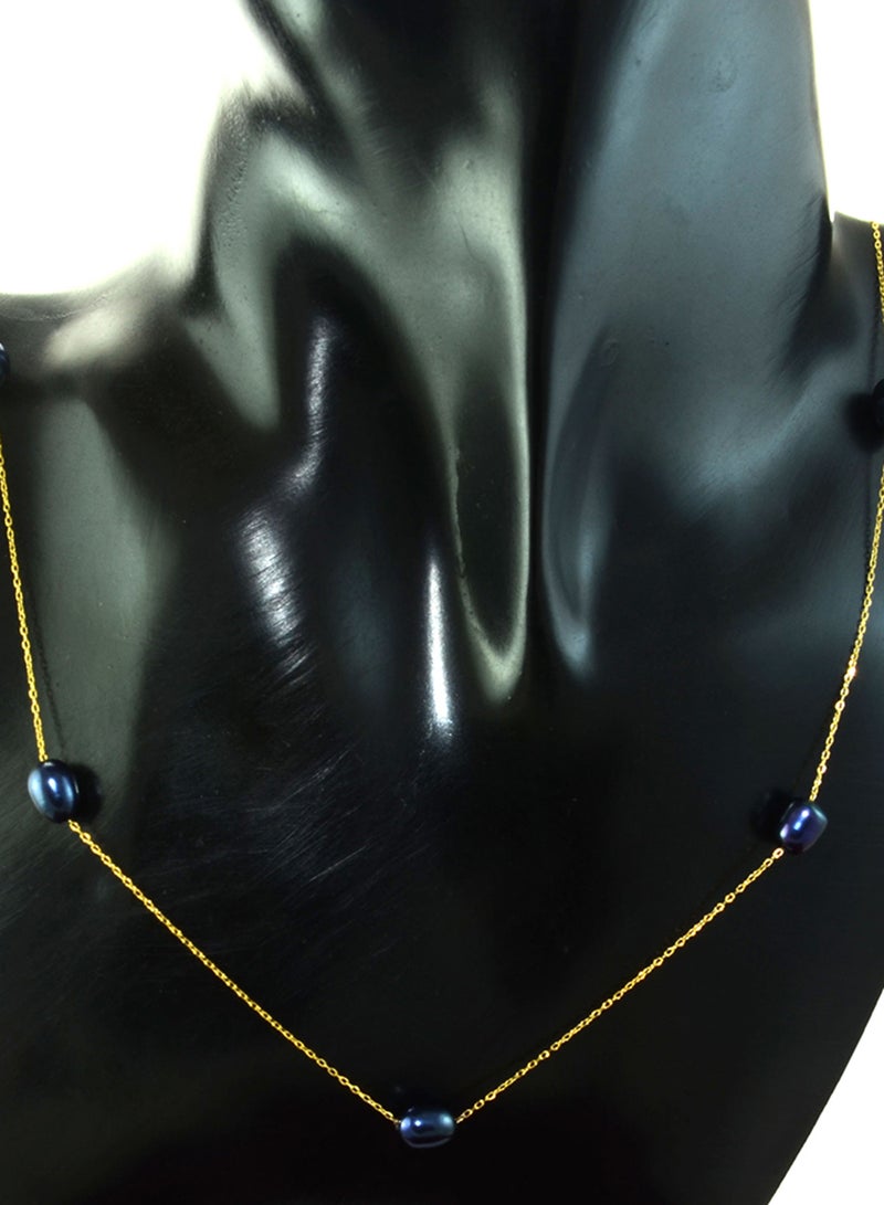 Vera Perla 18 Karat Gold Pearls Opera Necklace - Image 3