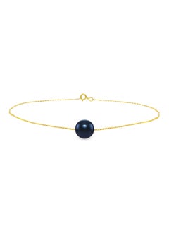 10 Karat Gold Pearl Chain Bracelet