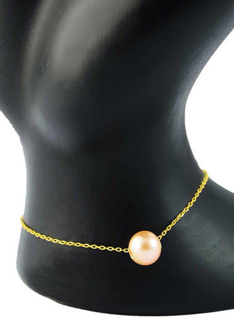 Vera Perla 18 Karat Gold Pearl Chain Bracelet - Image 3
