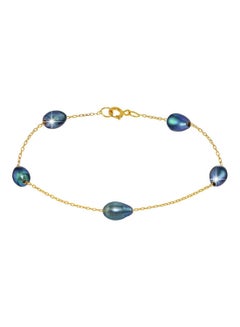 18 Karat Gold Pearl Bracelet
