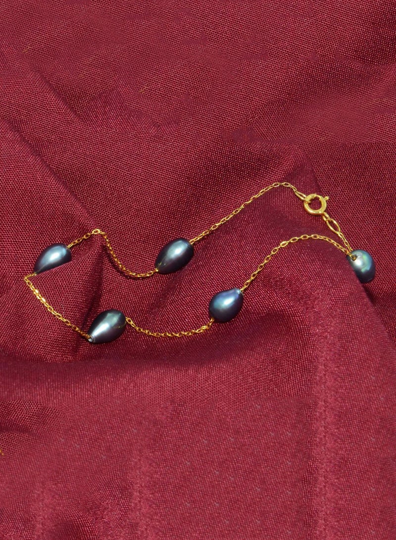 Vera Perla - 18 Karat Gold Pearl Bracelet - Image 1