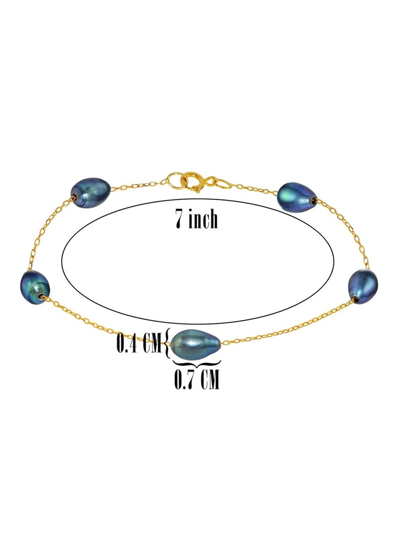 Vera Perla - 18 Karat Gold Pearl Bracelet - Image 1