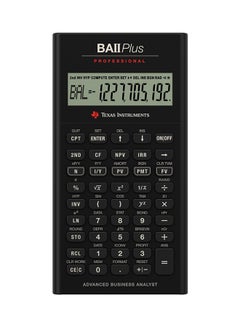 10-Digit TI-BA II Plus Professional Financial Calculator Black/Silver