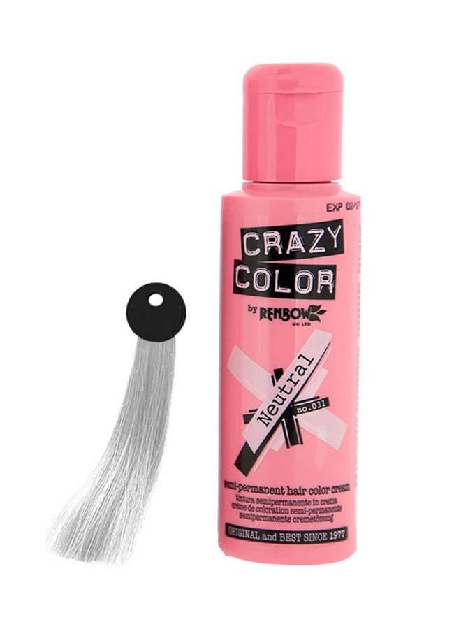 Crazy Color Semi Permanent Hair Color 31 Neutral 100ml 