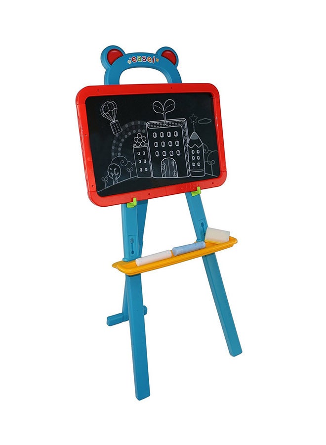 Easel - 84-Piece 3-In-1 Drawing And Learning Board Set Blue/Black - Image 1