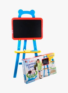 Easel 84-Piece 3-In-1 Drawing And Learning Board Set Blue/Black  - Image 2