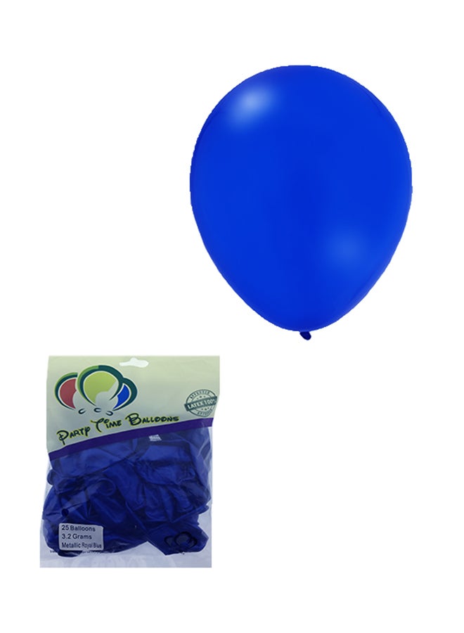 بارتي تايم طقم بالون لاتكس بلون معدني - 25 قطعة 12بوصة