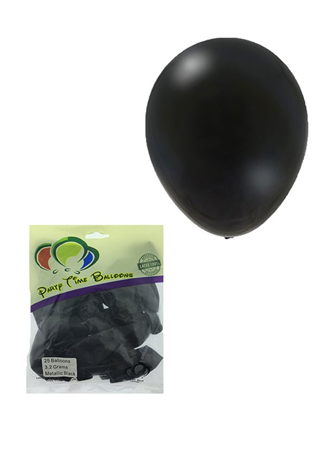 Party Time - 25-Piece Metallic Latex Decorative Balloon Set 12inch - Image 1