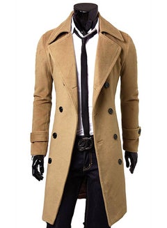 Buttons Wool Blend Jacket Brown