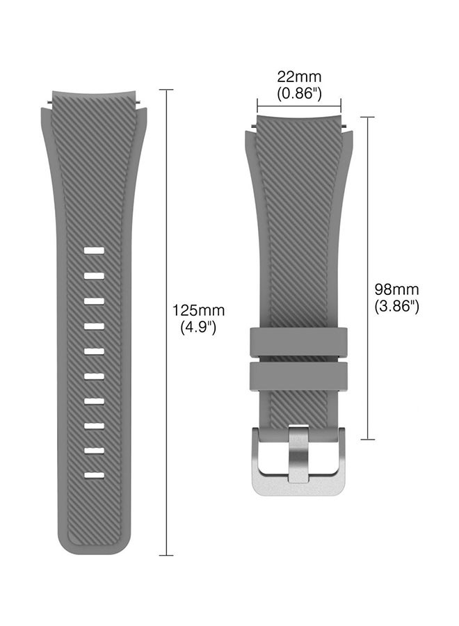 QiaoKai Replacement Wristband Band For Samsung Gear S3 Frontier/S3 Classic Grey  - Image 3