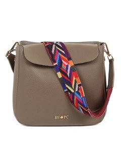 BEVERLY HILLS POLO CLUB Flap Closure Shoulder Bag Dark Mink  - Image 1