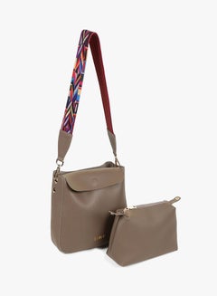 BEVERLY HILLS POLO CLUB Flap Closure Shoulder Bag Dark Mink  - Image 4