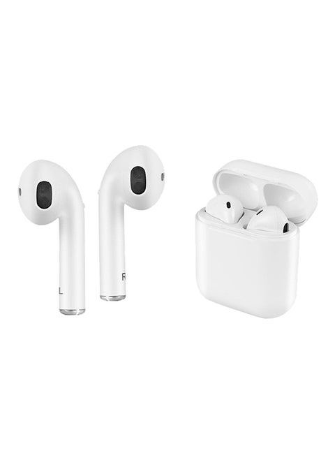 Bluetooth In-Built Mic In-Ear Earphones With Charging Box White