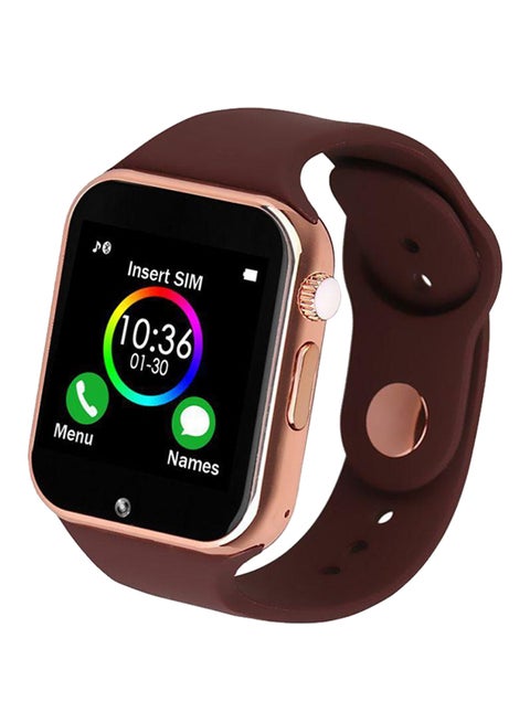 Bluetooth Smart Watch With Camera Gold/Brown