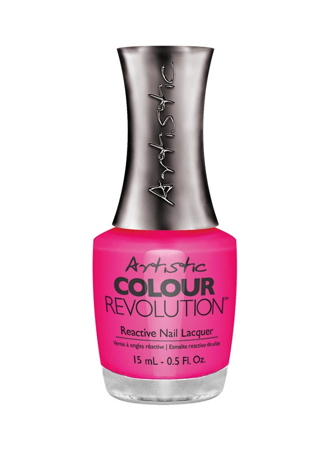 Colour Revolution Polka Dottie Hottie Reactive Nail Polish Hot Pink
