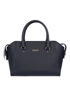 BEVERLY HILLS POLO CLUB Satchel Leather Bag With Zippered Closure Dark Blue  - Image 1