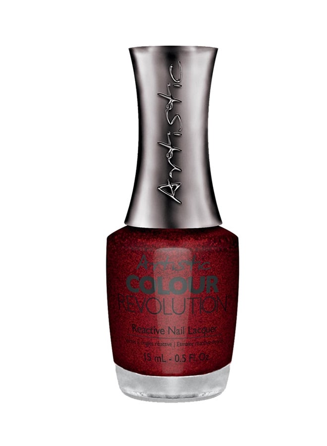 Colour Revolution Hotness Reactive Nail Polish Red Glitter