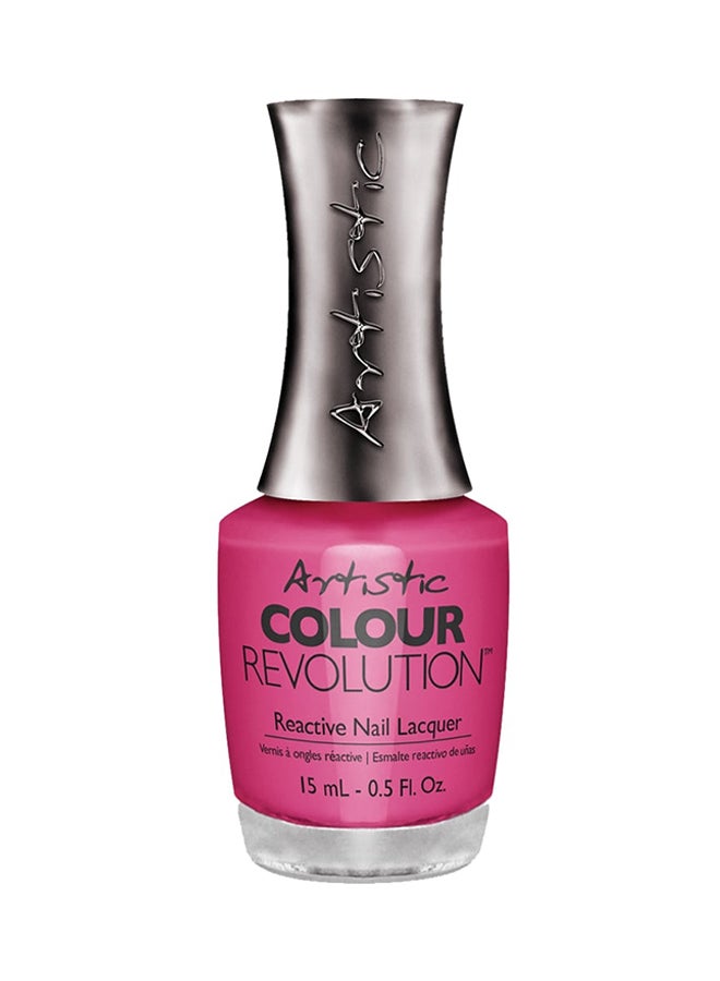 Colour Revolution Flirty Reactive Nail Polish Vibrant Hot Pink Cream