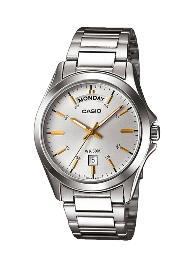 CASIO Men's Stainless Steel Analog Watch MTP-1370D-7A2VEF - 40 mm - Silver - Image 1