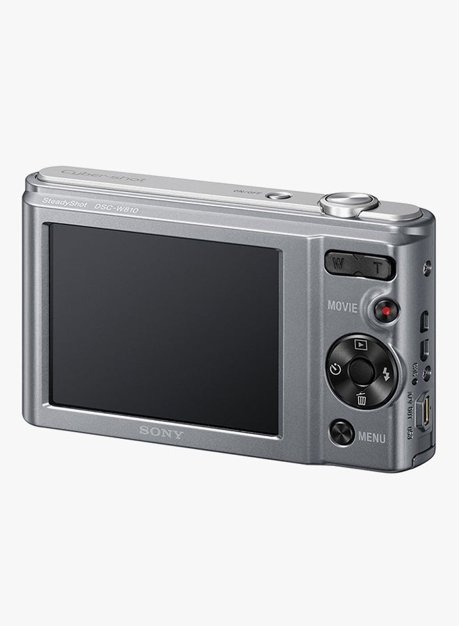 Sony - Cyber-shot DSC-W810 Point And Shoot Camera 20.1MP 6x Zoom Silver - Image 1