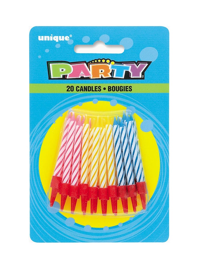 يونيك طقم حوامل شموع حلزوني مكون من 20 قطعة