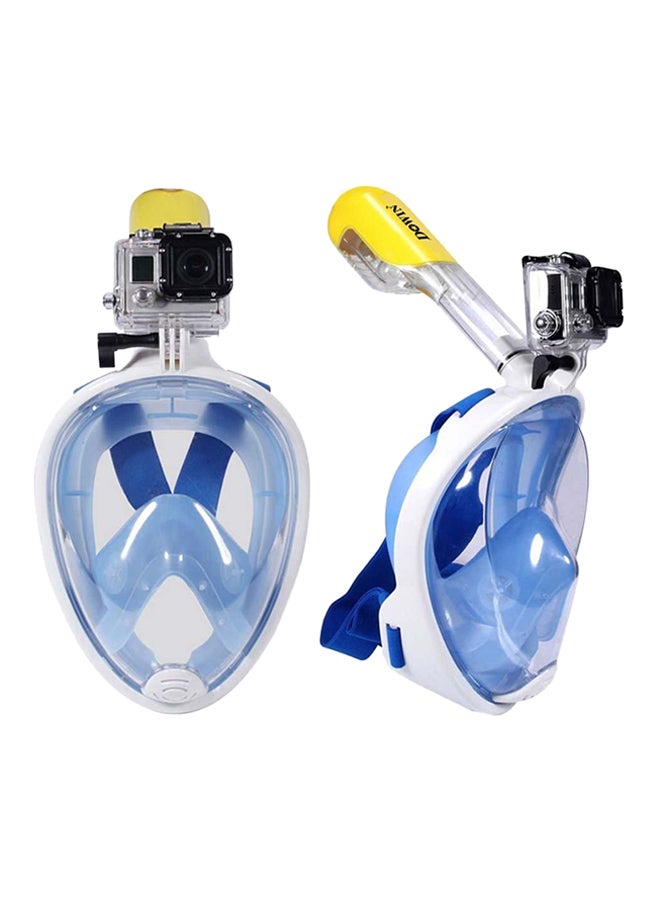 Anti Fog Detachable Dry Snorkeling Full Face Scuba Diving Mask M - Image 1