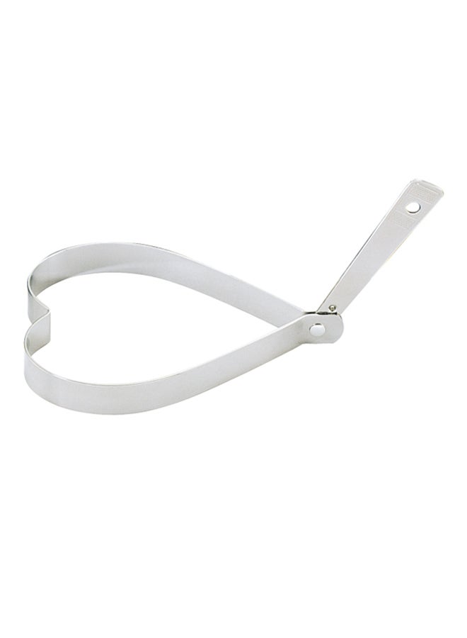 KUCHENPROFI 2-Piece Egg Ring Heart Box Silver 4inch