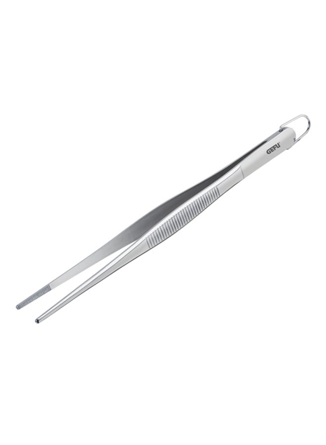 GEFU Kitchen Tweezers Silver 14cm - Image 1