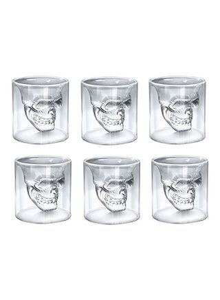 6-Piece Skull Shot Glass Set Clear 75ml - v1526064769/N14531720A_1