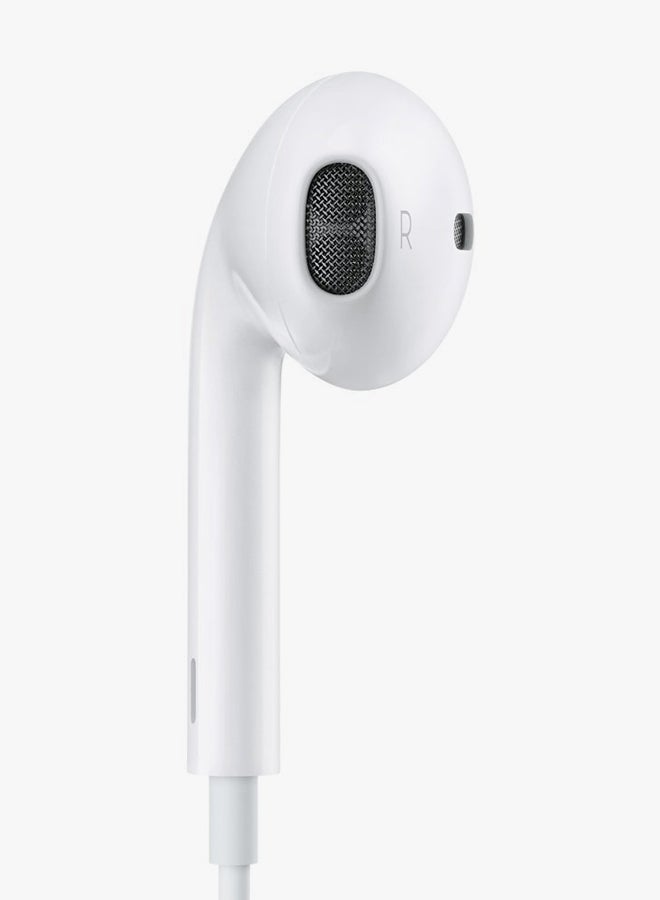 In-Ear Wired Headphones With Mic White - Image 2