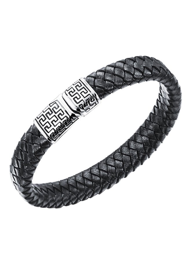 Woven Leather Bracelet - Image 1