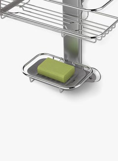simplehuman Adjustable Shower Caddy Silver 149x339x700mm  - Image 3