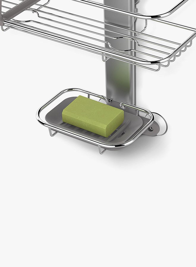 simplehuman - Adjustable Shower Caddy Silver 149x339x700mm - Image 1