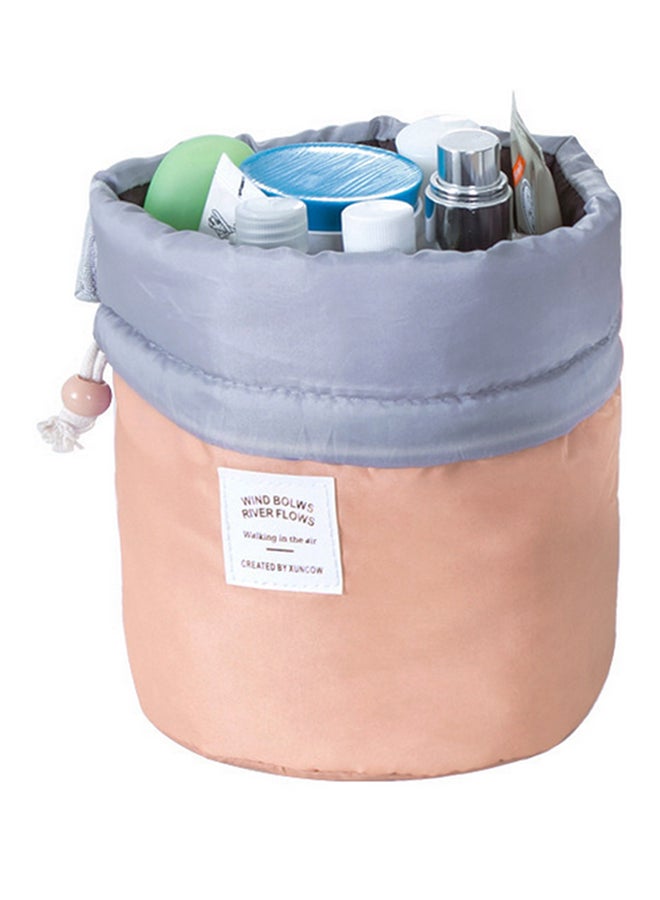 طقم منظم للسفر مكون من 3 قطع على شكل أسطواني وردي