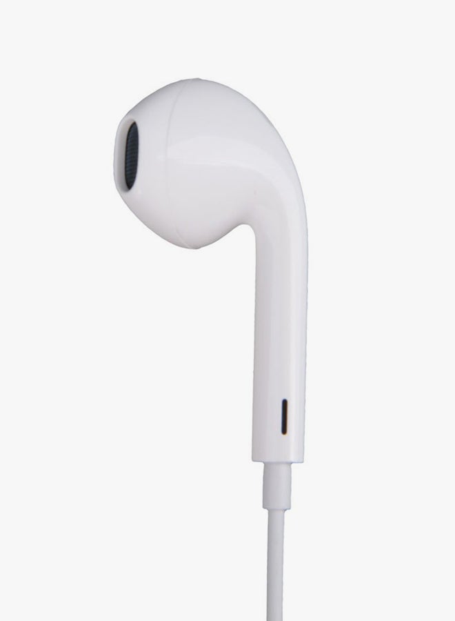 In-Ear Wired Headphones With Mic White - Image 3