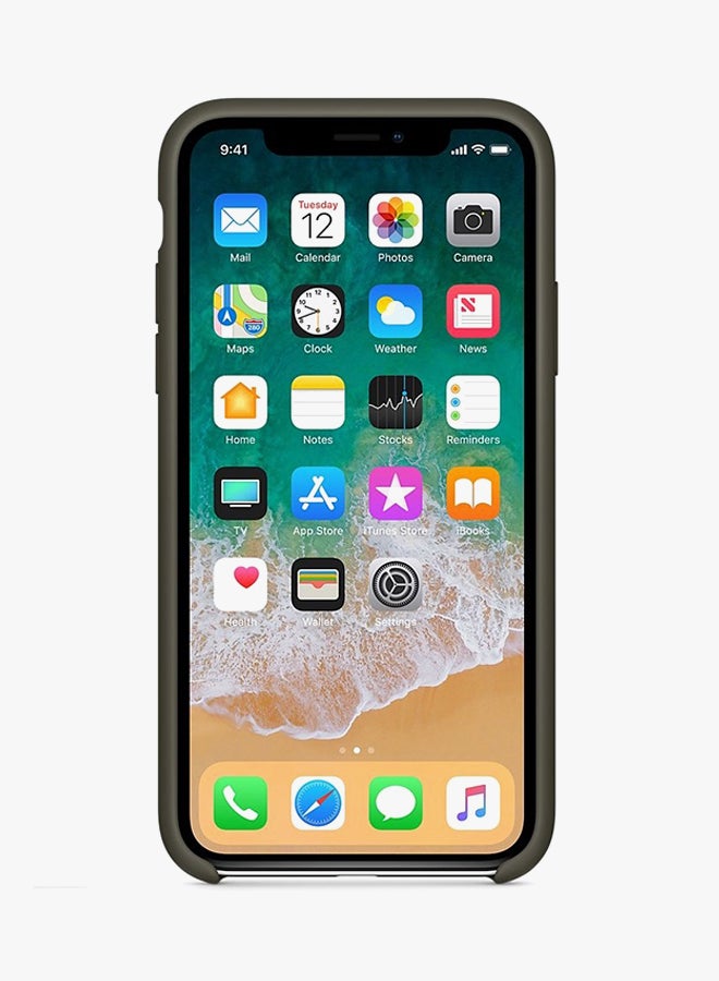 Case Cover For Apple iPhone X Dark Olive  - Image 2