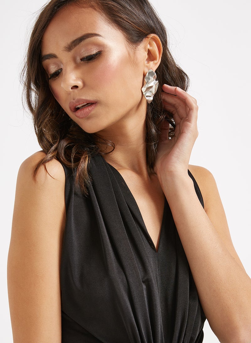 Golden Apple Front Plated Maxi Dress Black  - Image 3
