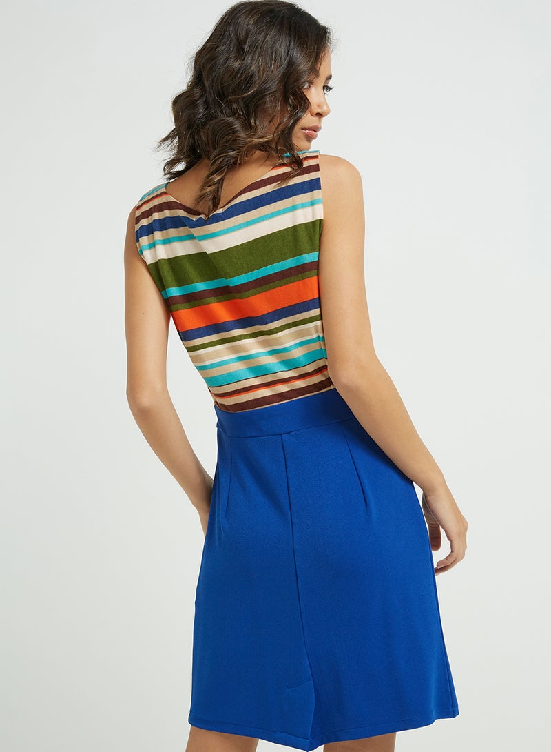 Golden Apple Sleeveless Mini Dress Royal Blue  - Image 2