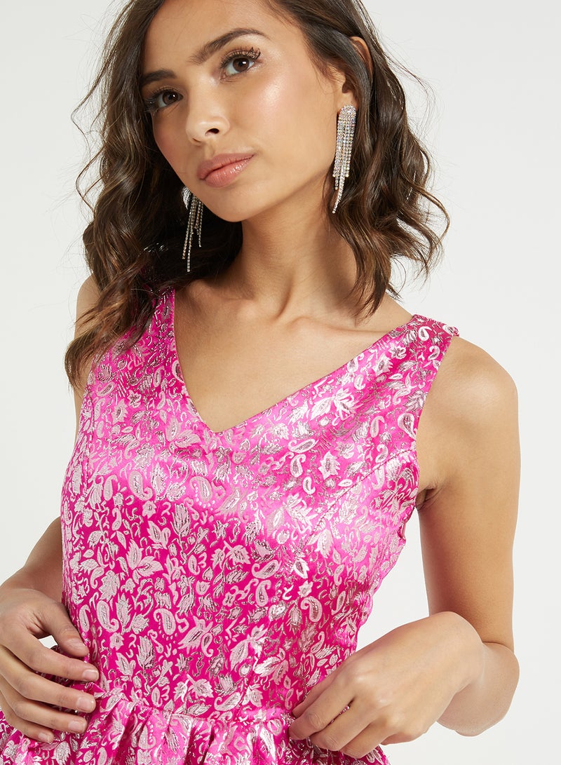 Golden Apple Frill Mini Dress Pink - Image 4