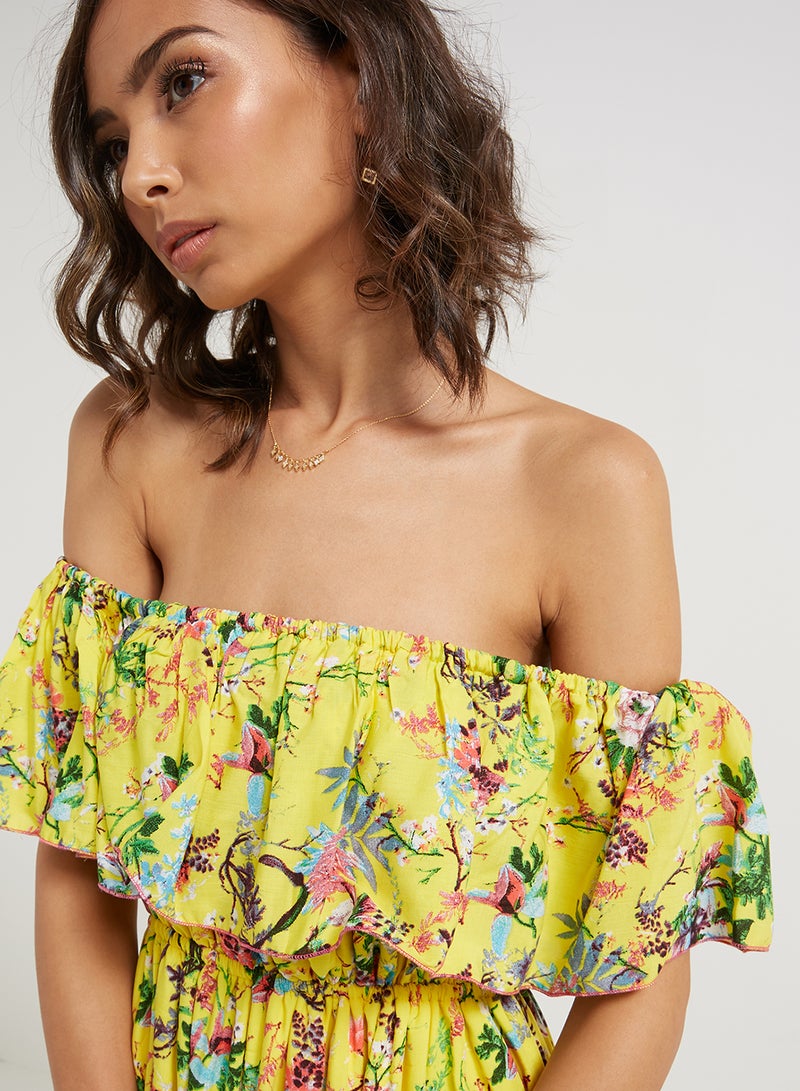 Golden Apple - Frill Maxi Dress Yellow - Image 1