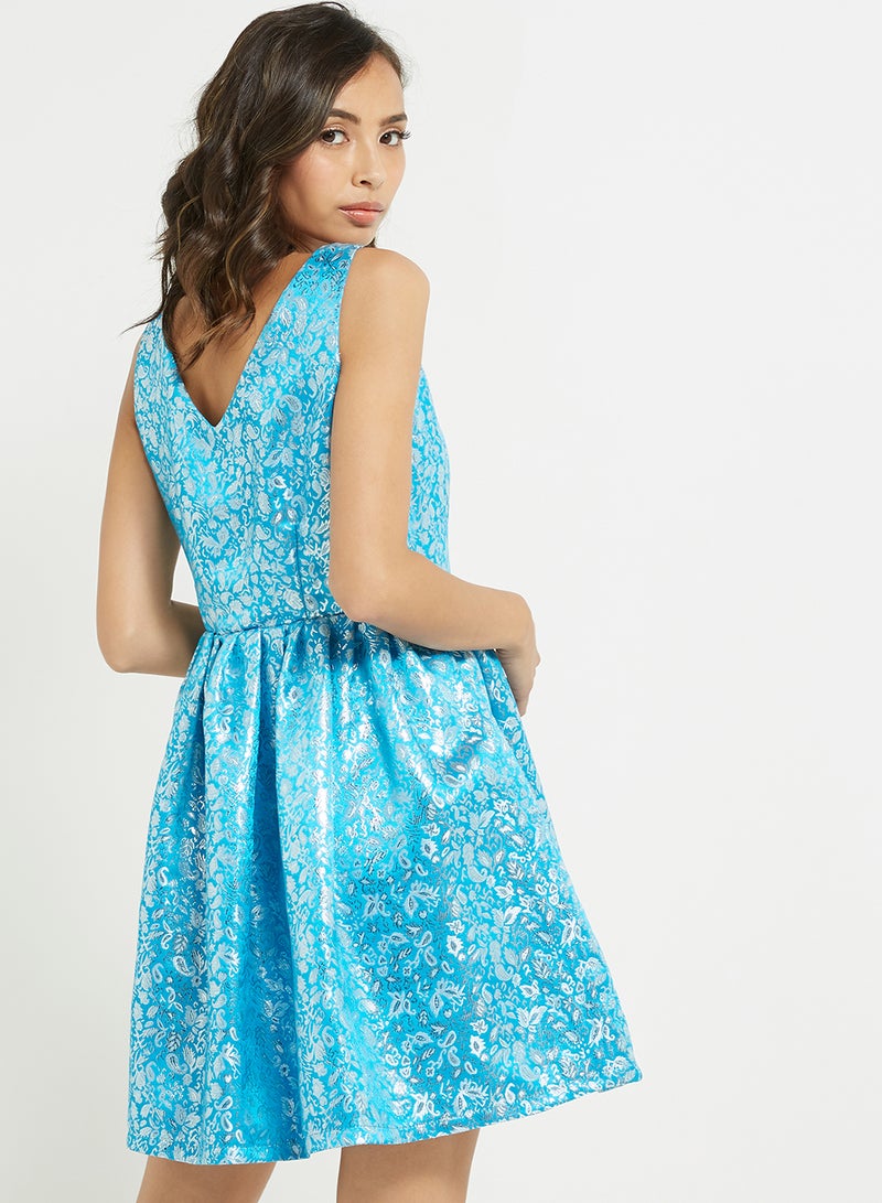 Golden Apple - Frill Mini Dress Blue - Image 1
