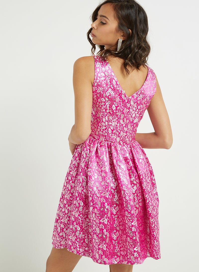 Golden Apple Frill Mini Dress Pink - Image 2