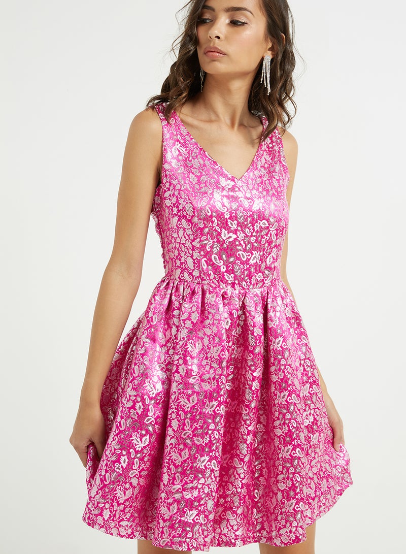 Golden Apple Frill Mini Dress Pink - Image 3