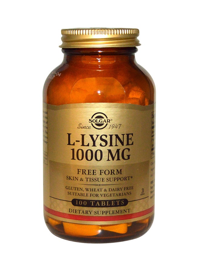 Solgar L-Lysine - 100 Tablets - Image 1
