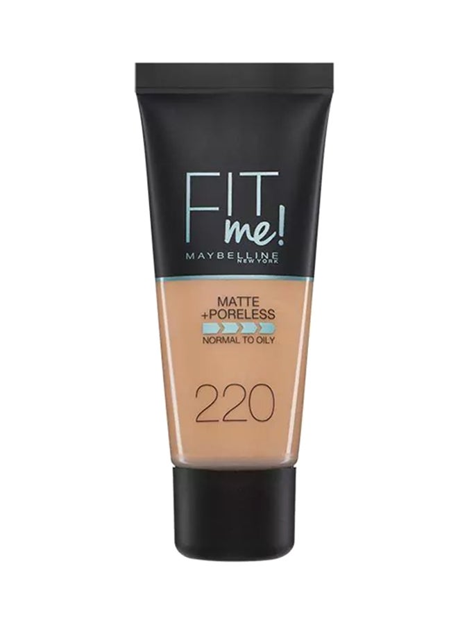 MAYBELLINE NEW YORK Fit Me! Matte + Poreless Foundation 220 Natural Beige  - Image 1