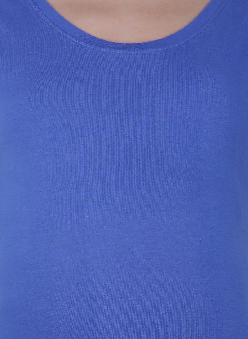 Soko Mesh - Polo Maternity Top With Lace Blue - Image 1