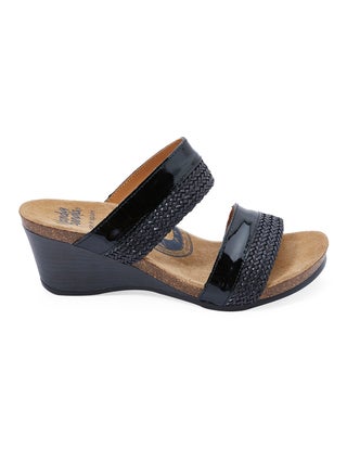Casual Wedge Sandals Black/Beige - v1526371917/N14595518A_1