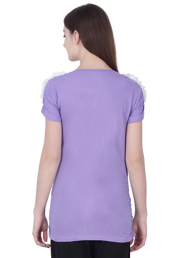 Polo Maternity Top With Lace Purple - v1526378326/N13222057A_2